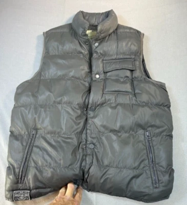 Chaleco American Rag Grande Hombre Negro Puffer Chaleco L Foto 1 de 4