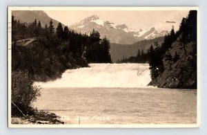 Postcard RPPC Banff Canada Bow Falls Landscape Alberta 1946 Posted - Picture 1 of 2