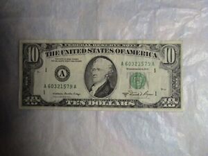 1981 A Ten Dollar Bill $10 FRN Gently Circulated &Crisp