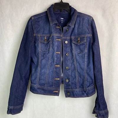 Gap Outlet Denim Jean Jacket Size Small Dark Wash - Image 1 of 4