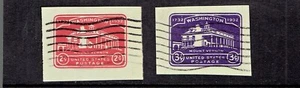 1932 U.S. STAMPED ENVELOPE BiCentennial P/Set of 2 Sc#U525-6 Used ^ - Picture 1 of 1