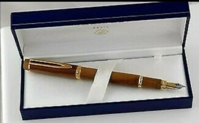 Pluma Estilográfica Waterman Le Man 100 Briawood Oro 18K BB Pt Nueva En Caja Foto 1 de 2