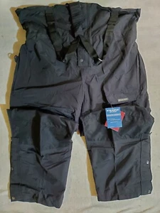 NWT Stearns Dry Wear Rain Tactical Bib Overalls Black Reinforced Knee & Seat 3XL - Picture 1 of 9