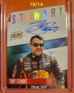TONY STEWART 2019 Panini Prime Die Cut Autograph 10/14 NASCAR Signature