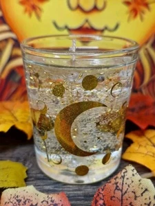 Golden Rutile Quartz Crystal Infused Peach Tea Gel Candle Aromatherapy Gift - Picture 1 of 6