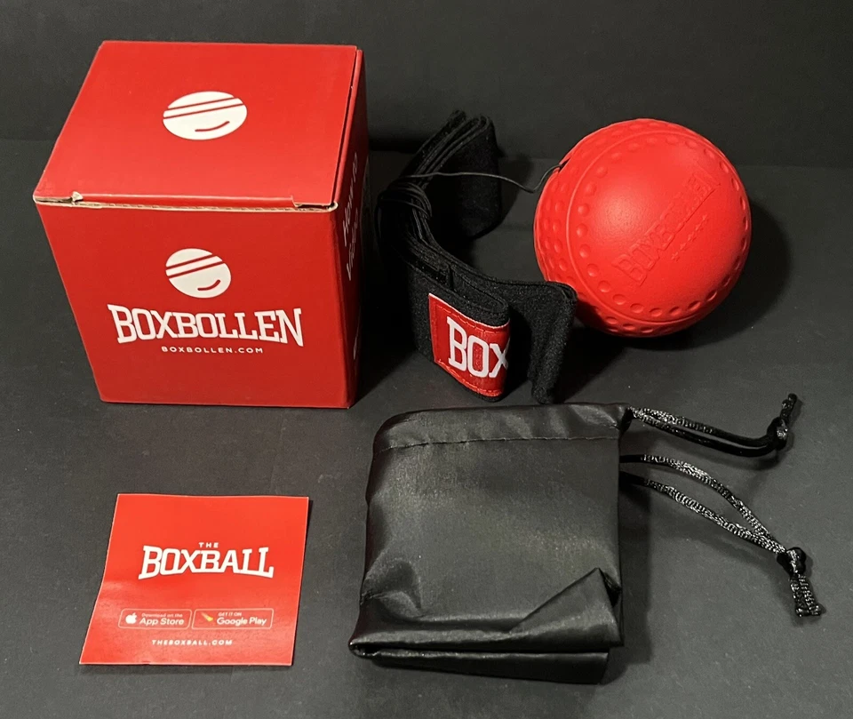BOXBOLLEN New Boxball Reflex Punching Ball Fitness Game With Headband & QR Code App