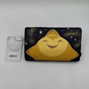 NUEVA Cartera Disney Wish Loungefly Estrella Púrpura Amarillo Parques Brilla en la Oscuridad - Imagen 1 de 4