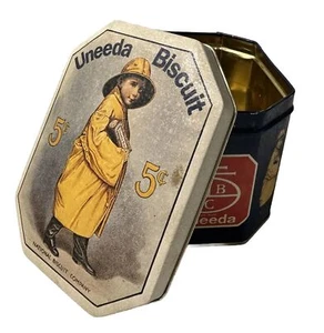 Vintage Tin Bristol Ware Nabisco Uneeda Biscuit Tin Box Container - Picture 1 of 9