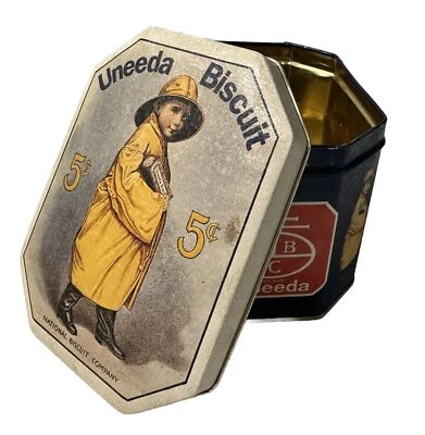 Vintage Tin Bristol Ware Nabisco Uneeda Biscuit Tin Box Container - Image 1 of 4