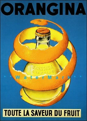 The Flavor Of Fruit Orange Drink Vintage Poster Print Retro French Advertising - Image 1 of 4