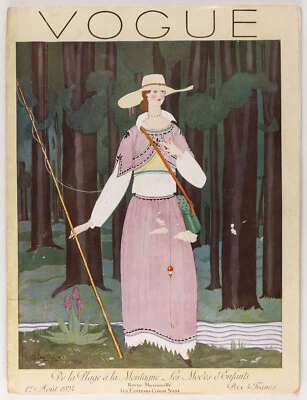 Georges Lepape MAN RAY Golf PARIS VOGUE April 1924 Lingerie AE MARTY Lanvin FIAT - Image 1 of 4