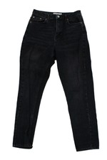 Topshop Men's Jeans W 26 in; L 32 in Black Cotton with Polyester Straight