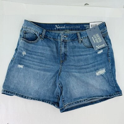 Natural Reflections Women Size 16 Jean Shorts Easy River Cuff - Image 1 of 4