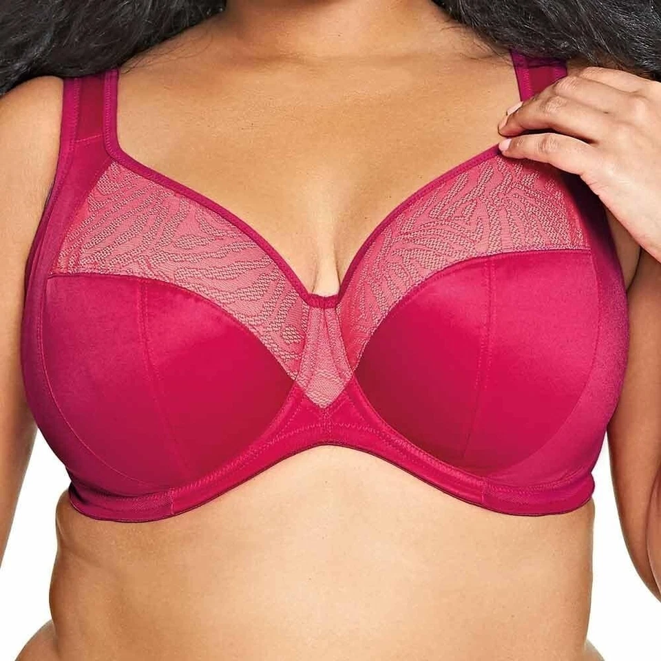 GODDESS HEATHER RED UNDERWIRE BANDED BRA SIZE 36FF / 14FF - Image 1 of 1