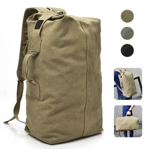 25L 35L Men's Canvas Backpack Shoulder Bag Sports Travel Duffle Handbag Luggage - Picture 1 of 26