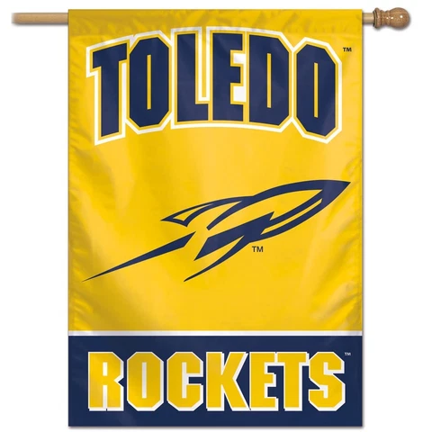 TOLEDO ROCKETS 28"X40" BANNER FLAG BRAND NEW WINCRAFT 🚀 Cover