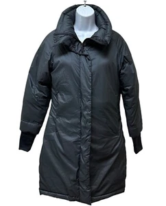 Designed in San Francisco Black Feather Goose Down Puffer Long Jacket XS NEU - Bild 1 von 9