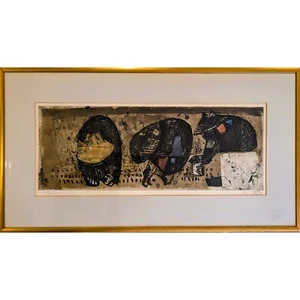 JOSE GARCIA ORTEGA (1921-90) Spanien 1969 - Midcentury Abstrakte Modernistische Radierung - Bild 1 von 9