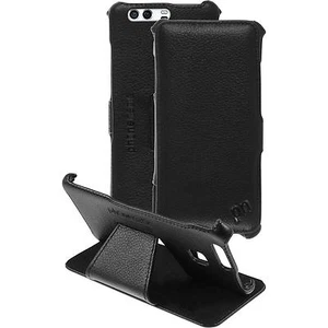 Echt-Lederhülle für Huawei P9 Leder-Case schwarz + Glasfolie - Bild 1 von 7