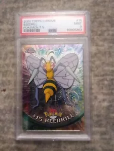 2000 Topps Chrome Pokemon T.V. HOLO #15 BEEDRILL PSA 9 - Picture 1 of 2