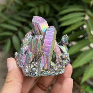 200g Racimo de Fluorita Natural Racimo de Cuarzo Cristal Espécimen Colección de Curación - Imagen 1 de 13