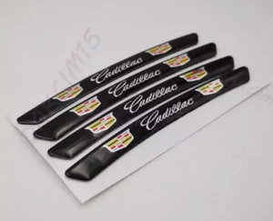 4 Pcs Metal 9cm Black Wheel Rim Decals For Cadillac - Picture 1 of 1