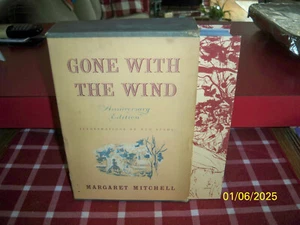 Gone With The Wind Anniversary Edition 1961 with Slip Cover - Picture 1 of 9