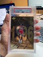 1998 MICHAEL JORDAN UPPER DECK 1996 GATORADE GOLD REFRACTOR #11 PSA 8