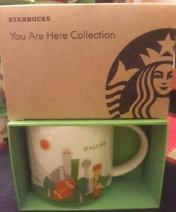 Neu im Karton Starbucks Dallas Texas, USA You Are Here (YAH) 14 Unzen Becher. Selten - Bild 1 von 7