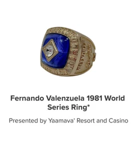🏆Fernando Valenzuela Dodger 1981 Replica World Series Ring 8/13/2023 23 🇲🇽 - Picture 1 of 1