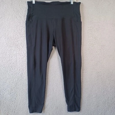 Pantalones de yoga Danskin negros para mujer talla grande elásticos cintura elástica suaves cómodos Foto 1 de 4