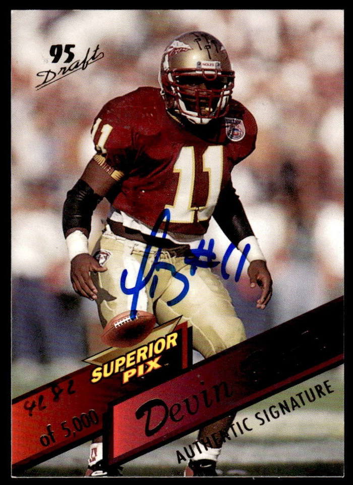1995 Superior Pix #29 Devin Bush FOOTBALL FSU - Image 1 of 2