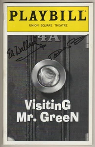 Eli Wallach & David Alan Basche SIGNED Playbill "Visiting Mr. Green" 1998 - Picture 1 of 1