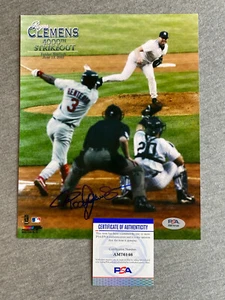 NEW YORK YANKEES ROGER CLEMENS AUTOGRAPH 8x10 4000th STRIKEOUT PHOTO PSA AM76146 - Picture 1 of 1