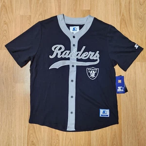 Camiseta de béisbol Las Vegas Raiders Starter para hombre talla L grande NFL NUEVA CON ETIQUETAS NUEVA Oakland - Imagen 1 de 11
