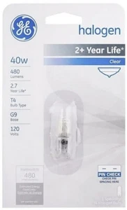 GE Lighting 16755 40 Watt 120V Linear Quartz Halogen G9 T4 Light Bulb Q40G9/CD - Picture 1 of 3