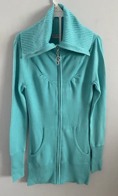 De Colección GUESS Y2K Cremallera Frontal Suéter Sudadera Bling Logo Azul Talla XS NUEVO CON ETIQUETAS Foto 1 de 4