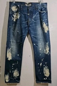 Akoo Brand Jeans Y2K Mens Size 38 X 33 Straight Relaxed Baggie EUC Vintage - Picture 1 of 10