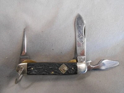 VINTAGE OLD CAMILLUS NEW YORK USA OFFICIAL CUB SCOUTS CAMP SURVIVAL BSA KNIFE - Image 1 of 4