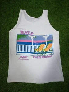 Vintage RATZ PEARL HABOUR 80'S BELTON WHITE TANK TOP GR. S - Bild 1 von 7