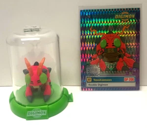Tarjeta estampada holográfica 1999 + figura Tentomon Digimon Digital Monsters 2" a juego - Imagen 1 de 13