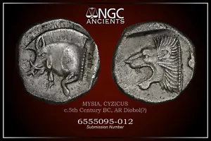 Ancient greek coins NGC AU Mysia. Kyzikos circa 525-475 BC. A1075 - Picture 1 of 10