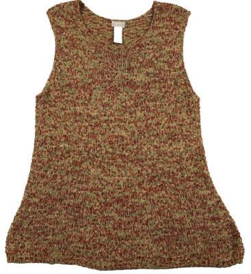 Blusa feminina Koret vintage sem mangas tamanho 2X colorida gola redonda alça larga anos 60 anos 70 - Imagem 1 de 4