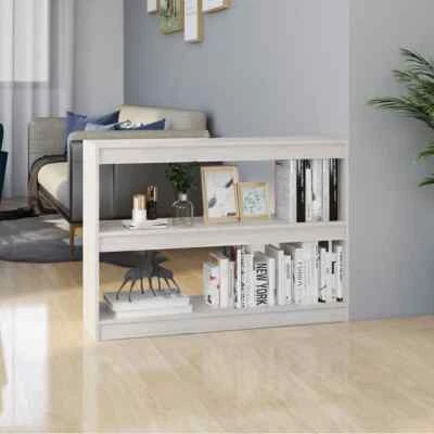 vidaXL Libreria/Divisorio Bianco 100x30x71,5 cm Legno Massello di Pino - Immagine 1 di 4