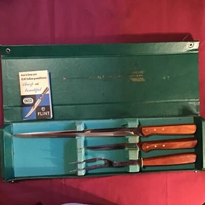 Vintage Ekco Feuerstein Vanadium Schnitzmesser Set - Bild 1 von 12