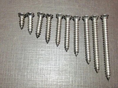 100p #8 w/#6 oval head stainless garnish moulding trim screws assortment Fits GM - Image 1 of 3