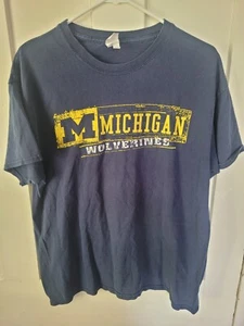 Camiseta azul grande de la Universidad de Michigan Wolverines para adultos - Imagen 1 de 1