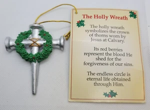 Adorno ~ La Corona de Acebo Adorno de Navidad ~ Nuevo de Lote Antiguo ~ 003 - Imagen 1 de 5