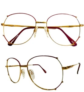 Vintage 1980’s Sophia Lauren Brille, Gold/Rot/Weiß, Deadstock, Sekretärin  - Bild 1 von 6
