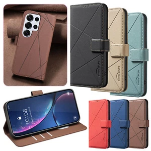 Handyhülle für Samsung Galaxy S25 FE S24 S23 S22 S21 Klapp Wallet Leder Cover - Bild 1 von 90